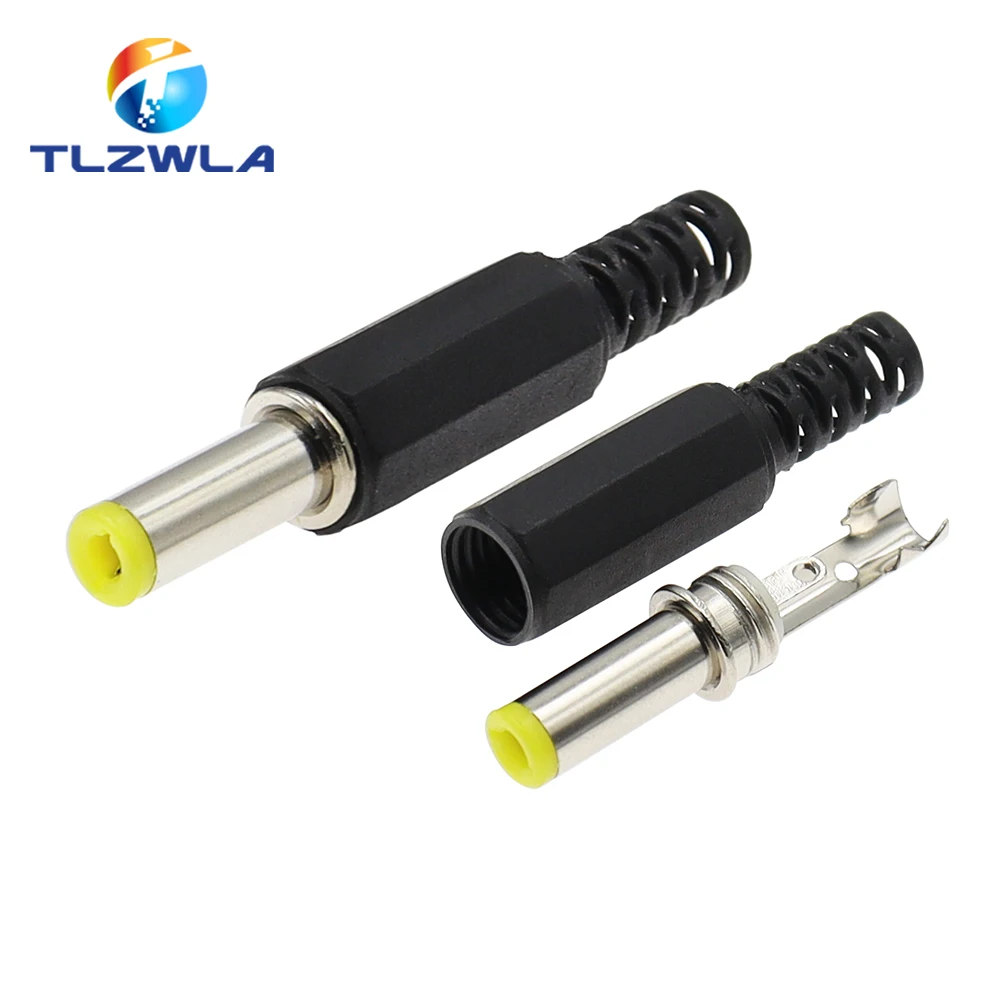 10 Uds. Conector adaptador de corriente CC 5,5*2,1mm conector de clavija CC línea de soldadura enchufe macho 5,5x2,5 4,8 1,7 1,35 0,7 MM - imagen 5