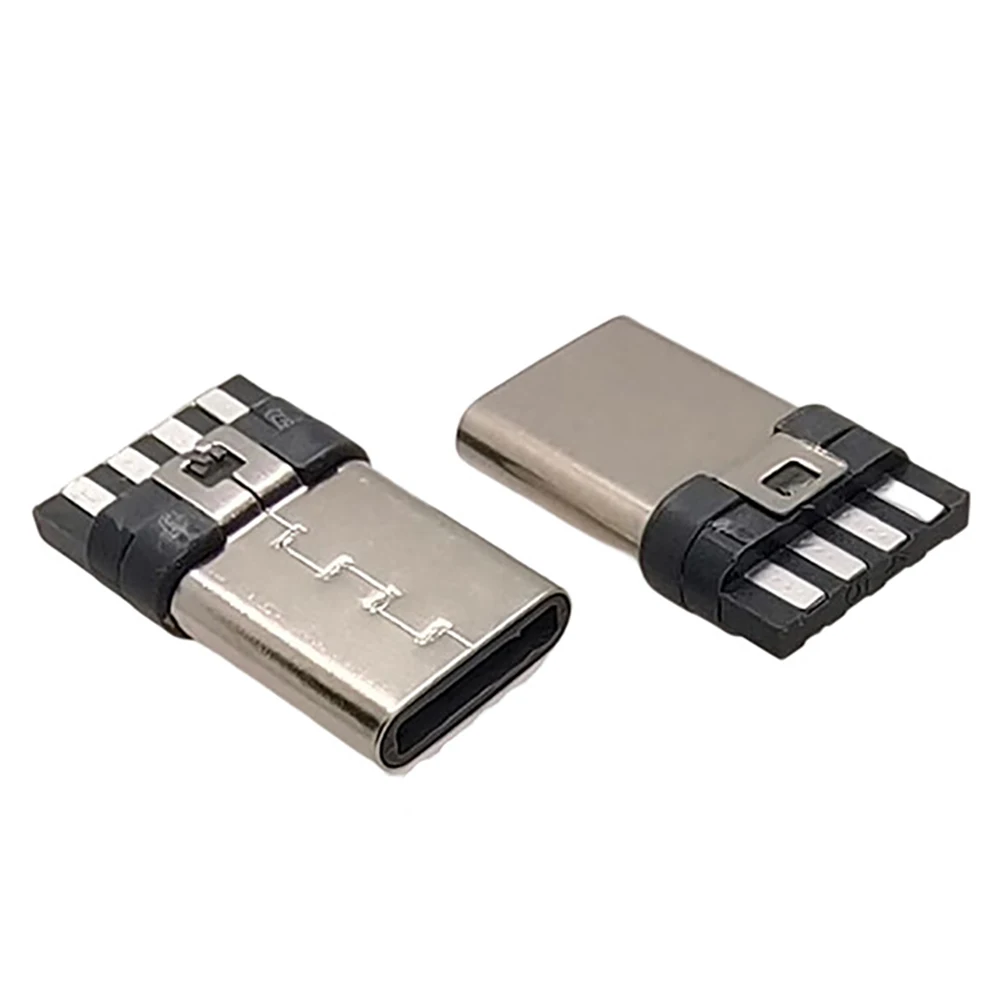 Placa de soldadura directa USB 3,1, modelo de datos de carga Simple macho de 2/5/10 piezas, tipo C de carga rápida, Conector sin 8P - imagen 5