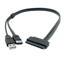 Adaptador SATA USB para HDD 22 pines a eSATA - Cable convertidor
