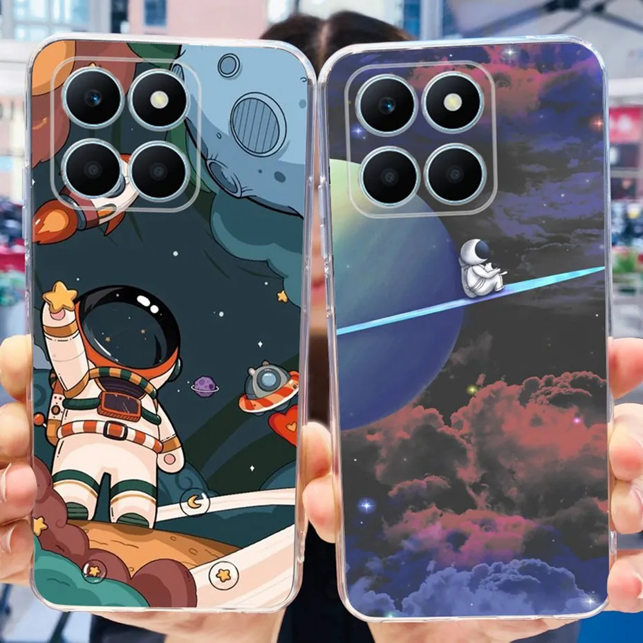 Funda de silicona blanda para Honor X6a WDY-LX1 2023, carcasa trasera de TPU transparente pintada bonita para Honor X6a X 6A 4G - imagen 3