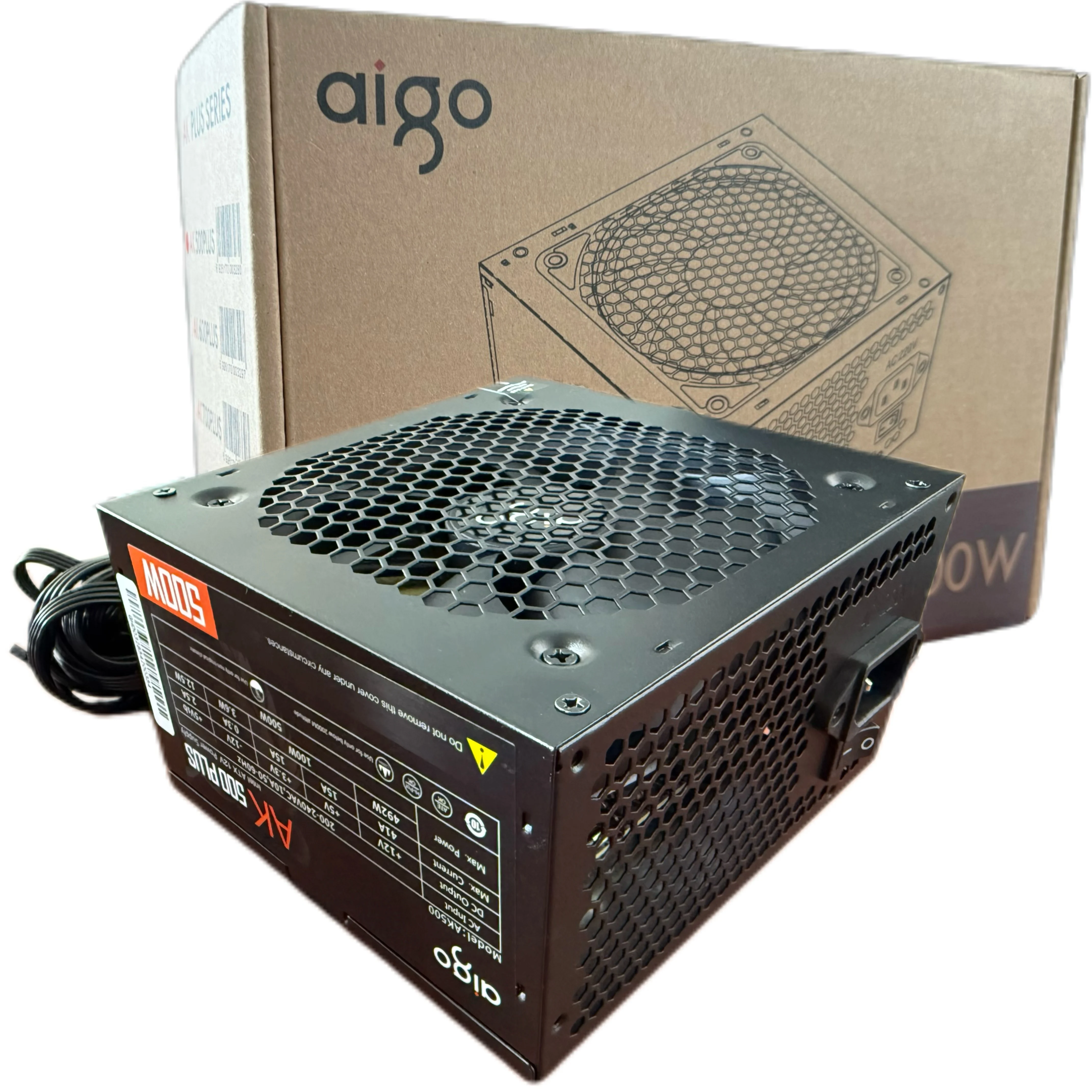 Go AK-Unidad de fuente de alimentación PSU para PC, ventilador negro silencioso para juegos, 500mm, RGB, 24 Pines, 12V, ATX, fuente de alimentación para ordenador de escritorio, BTC, 120 W - imagen 3