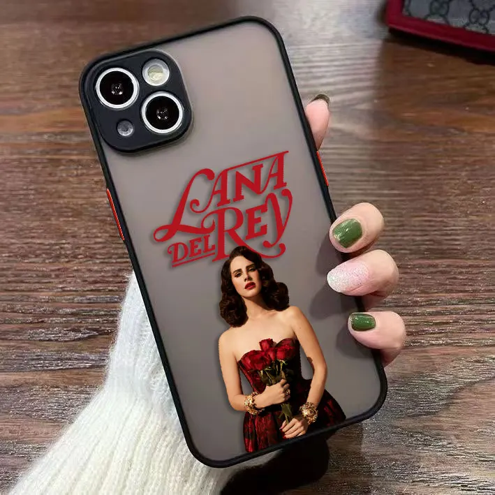 Funda de teléfono mate Singer L-Lana Del Rey para iPhone Apple 16 16E 15 11 12 13 14 Pro Max Mini SE 8 7 Plus TPU carcasa DIY - imagen 4
