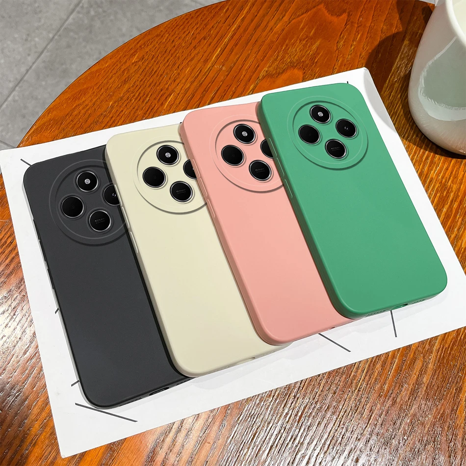 Funda lisa para Xiaomi Redmi 10 10C 10X 10A 11A 12C 13 13C 13R 14C, funda de teléfono suave Original de silicona líquida, carcasa anticaída