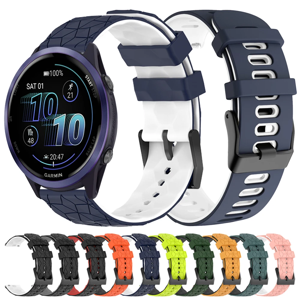 Para Garmin Forerunner 55 255 570 645 Misic Venu3 2 Plus Sq/Vivoactive 6 5 Active6 reemplazar pulsera correa 20mm 22mm banda de silicona