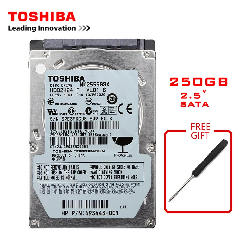 LS Toshiba 2.5" SATA2 250G 320GB Disco duro incorporado 5400 RPM Disco Duro Interno Adecuado para computadoras portátiles - imagen 4