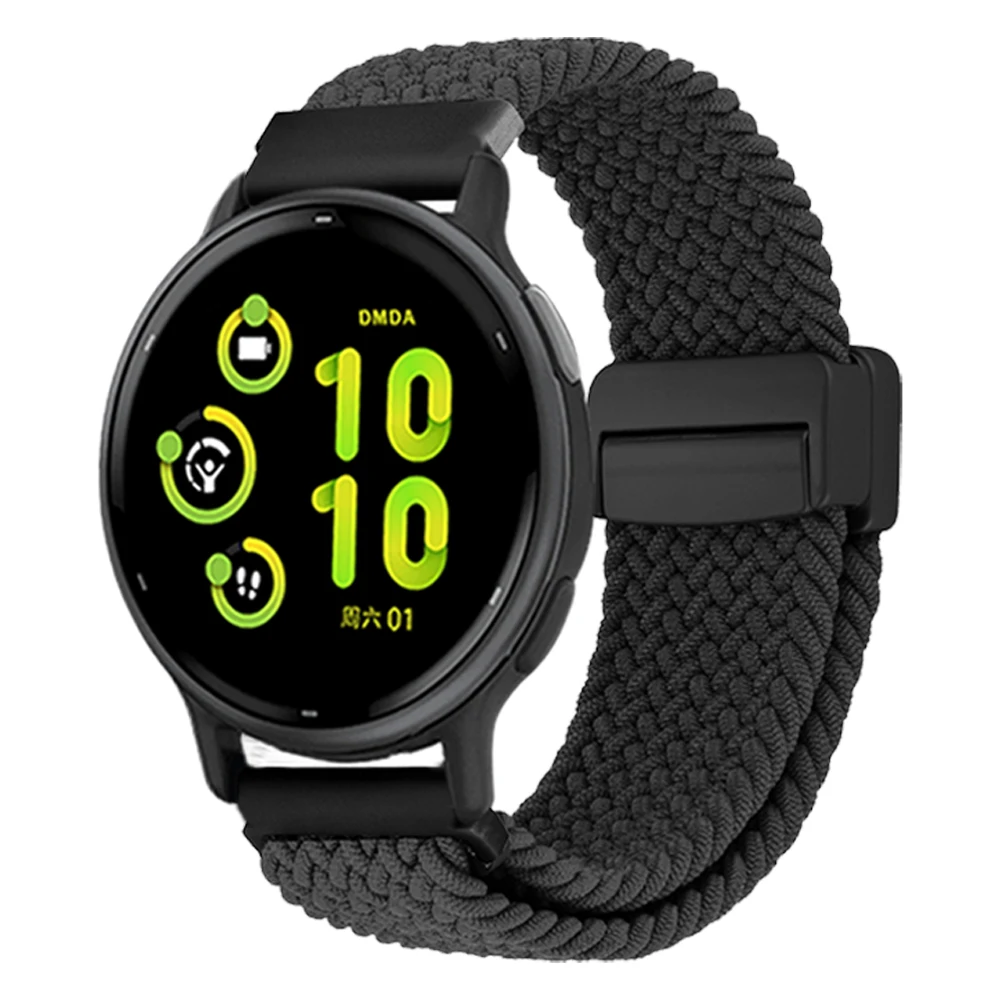 Correa trenzada de 20mm y 22mm para reloj Garmin Venu 3 Sq2, correa de nailon Forerunner 265 255 245 165 Music Vivoactive 6 5 4 3 - imagen 3