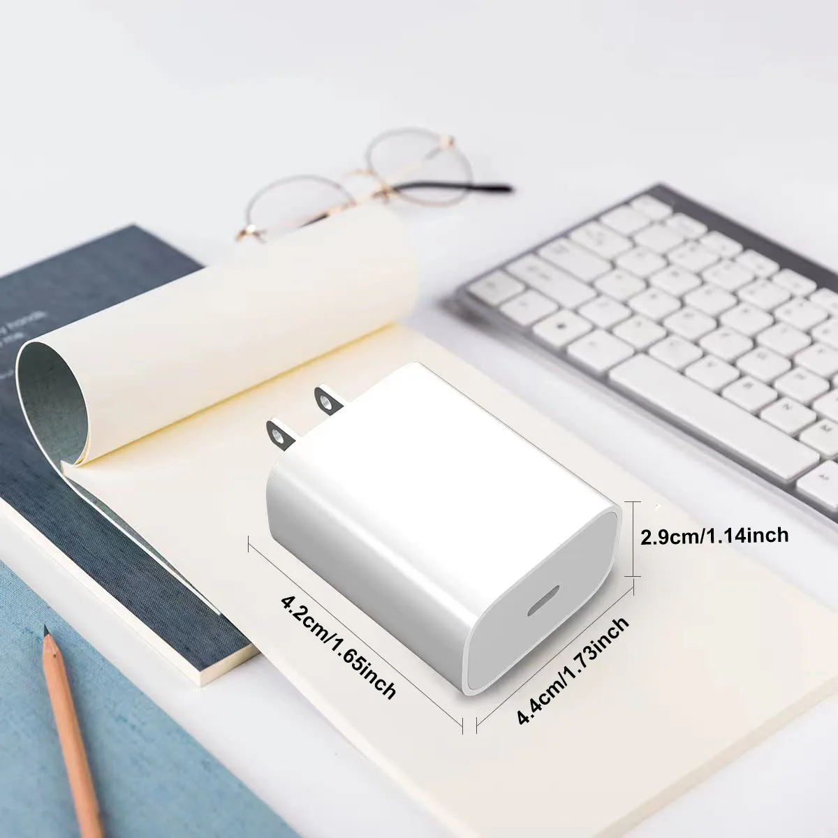 Adaptador de pared de carga rápida PD 20W USB tipo C, cargador de enchufe con Cable para iPhone IPad- 2 juegos - imagen 3