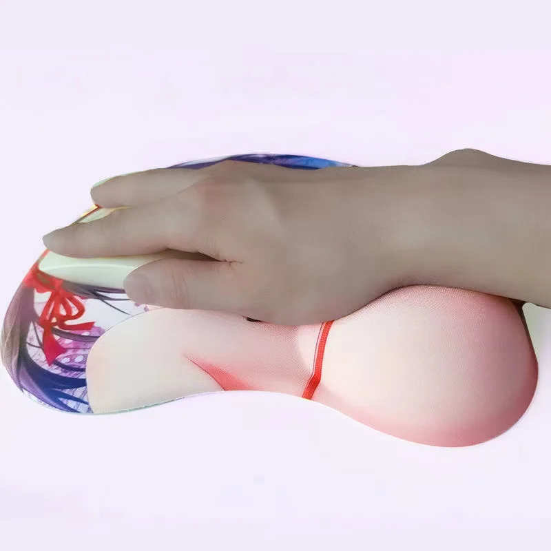 Alfombrilla de ratón para juegos con reposamuñecas, alfombrilla de silicona antideslizante, cómoda, gruesa, Sexy, de dibujos animados en 3D, para escritorio, oficina y hogar - imagen 3