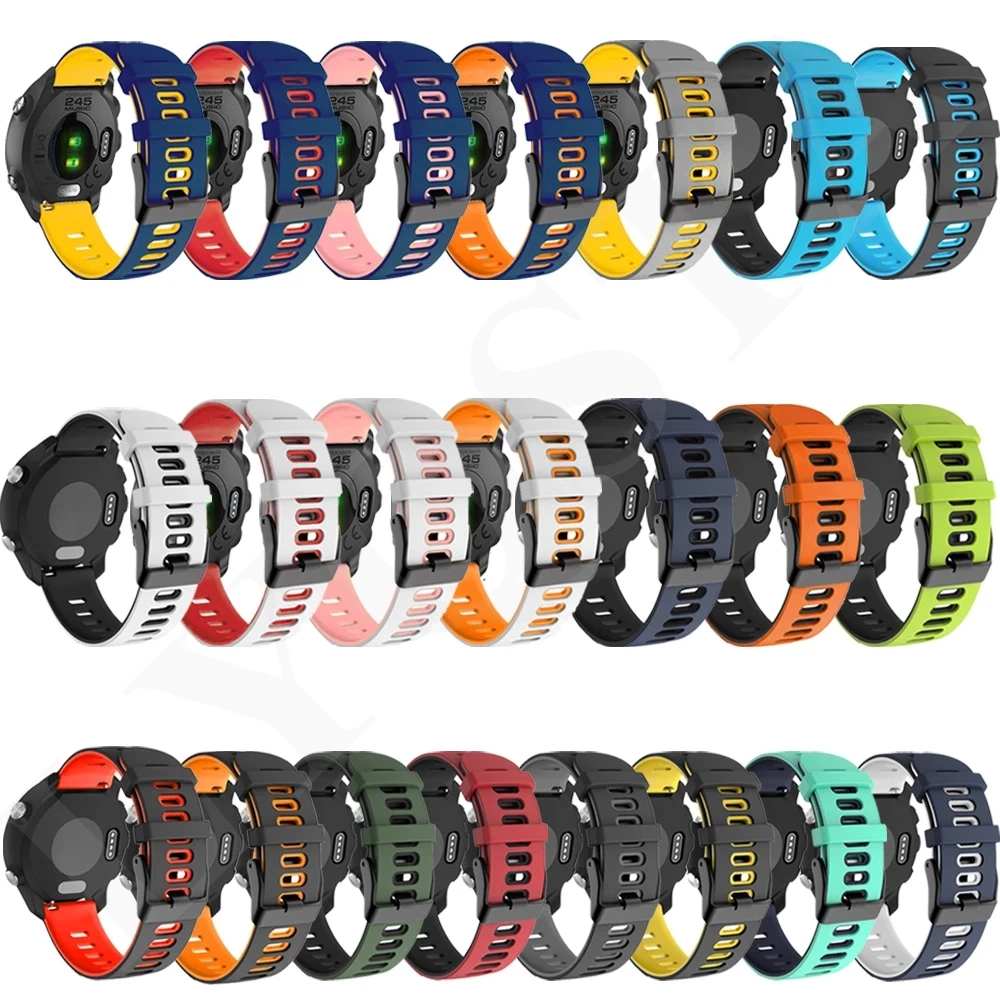 Correa de 22mm para Garmin Forerunner 965 265 745 255M Correa de reloj pulsera de silicona Vivoactive 4 Venu 2 pulseras de repuesto Correa - imagen 2