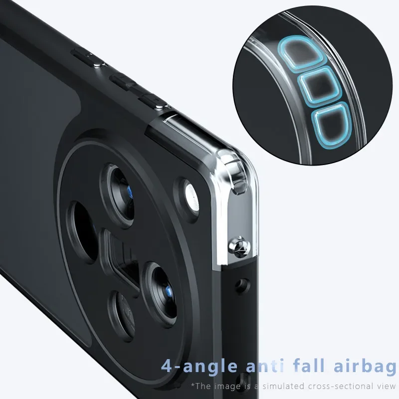 For Oppo Find X7 Ultra / find X7 Matte Case ELVEV Skin Feeling Hard PC + TPU Protective Back Shell - imagen 3