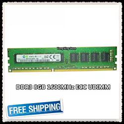 Memoria de servidor DDR3 8GB 16GB 1600MHz Pure ECC UDIMM 2RX8 8G PC3L-12800E 1,35 V estación de trabajo RAM 12800 sin búfer