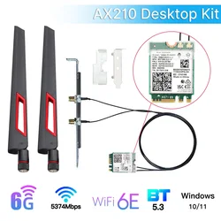 Intel AX210 – Adaptador Wi-Fi 6E Bluetooth 5.3 MU-MIMO