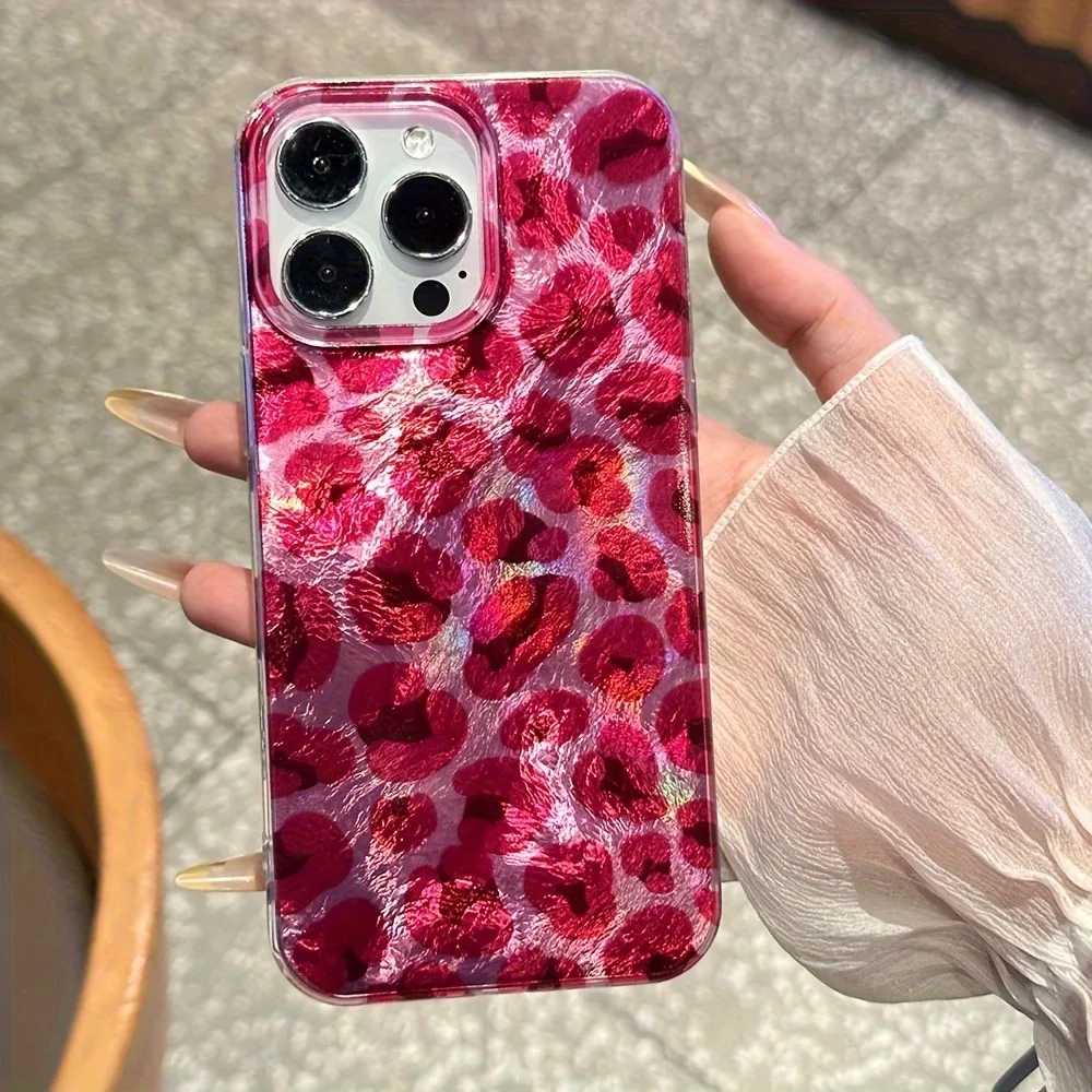 Funda de teléfono con estampado de leopardo rosa para iPhone 17 Pro Max Air 16 15 14 13 12 11 XS X XR 7 8 Plus 16E cubierta de parachoques de silicona a prueba de golpes - imagen 2