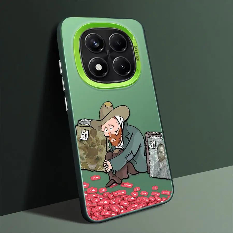 Funda trasera de teléfono para Xiaomi Redmi Note 13 12 11 10s 14 Pro Plus 11s 12s 9s 10Lite Van Gogh flor creativa - imagen 3