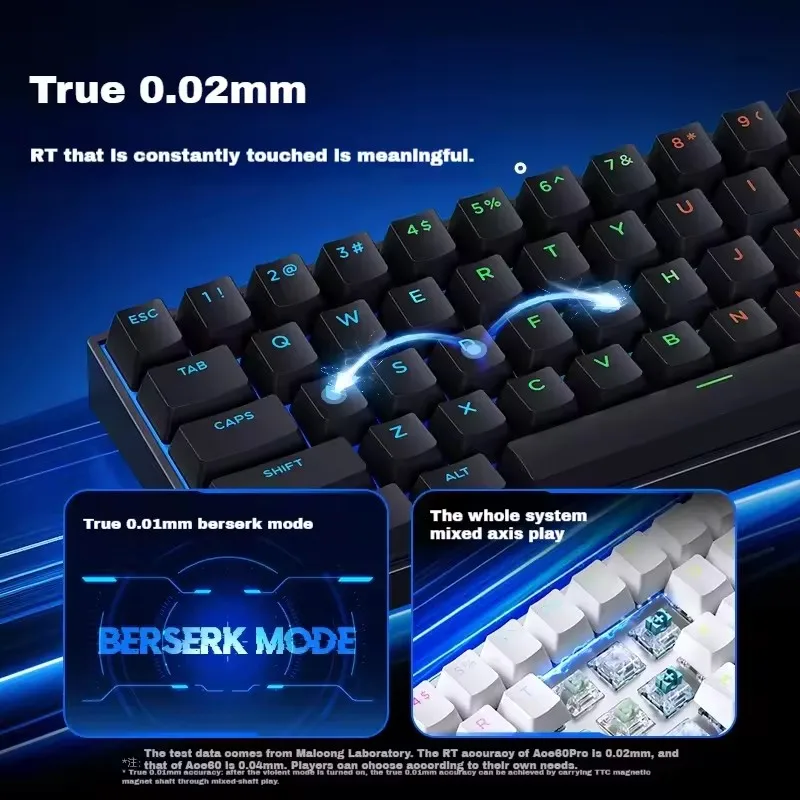 MCHOSE Ace 60/68 Interruptor magnético para teclado para juegos, 16M RGB, latencia de 0,1ms, velocidad de escaneo de 128K, calibración adaptable, diseño compacto - imagen 4