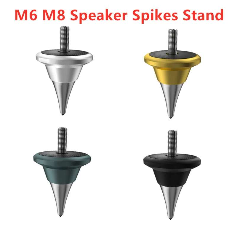 Altavoz de aluminio con rosca M6 M8, picos de Audio Hifi, Monitor de AMP, instrumento, soporte de aislamiento de Subwoofer, pies, altura de cono ajustable