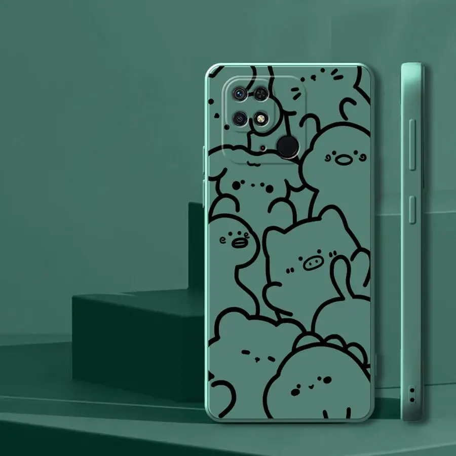 Funda para Xiaomi Redmi 13C K60 K40 14C A3x 9 8 A1 10 12C A2 funda suave lindos animales tigre - imagen 4