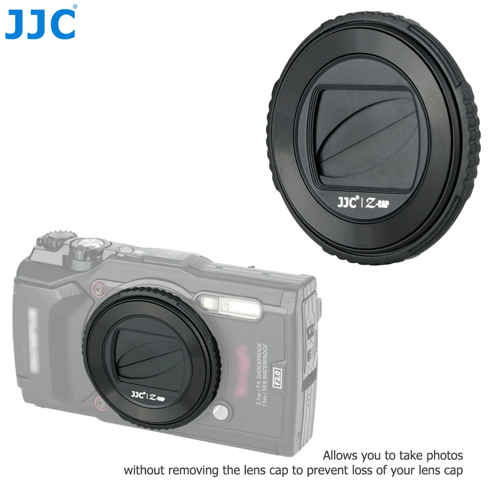 JJC-Tapa de lente de cámara automática, accesorios para Olympus LB-T01, TG6, TG5, TG4, TG3, TG2, TG1, TG-7, TG-6, TG-5, TG-4, TG-3 - imagen 2