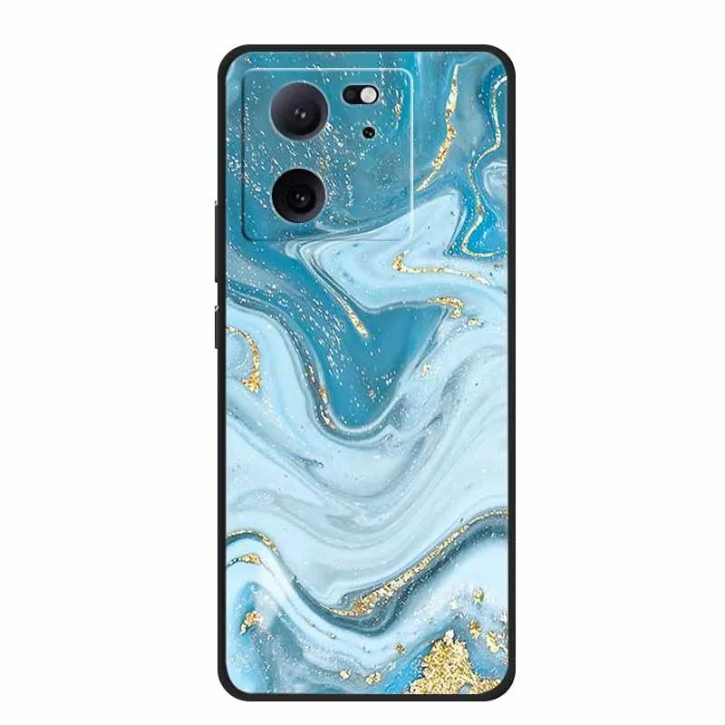 Para Xiaomi 13T Pro 5G funda Mi 13TPro 23078PND5G cubierta de teléfono de silicona suave pintada de mármol en Xiaomi 13 T Pro TPU a prueba de golpes Coque - imagen 2