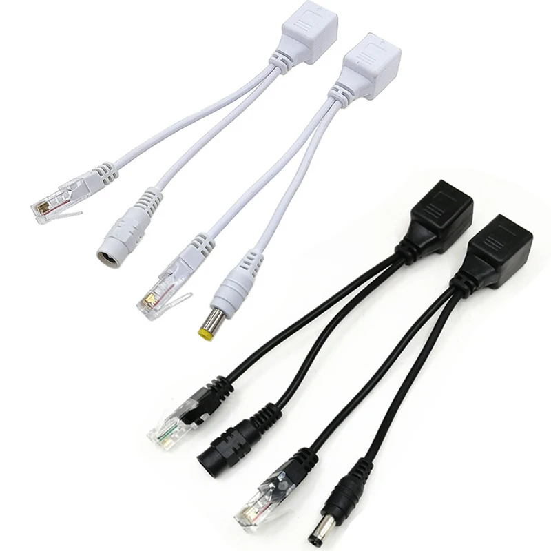 Cable adaptador POE de alimentación pasiva sobre Ethernet, divisor POE, módulo de fuente de alimentación del inyector RJ45, 12-48v para IP Camea, 1 Uds. - imagen 2