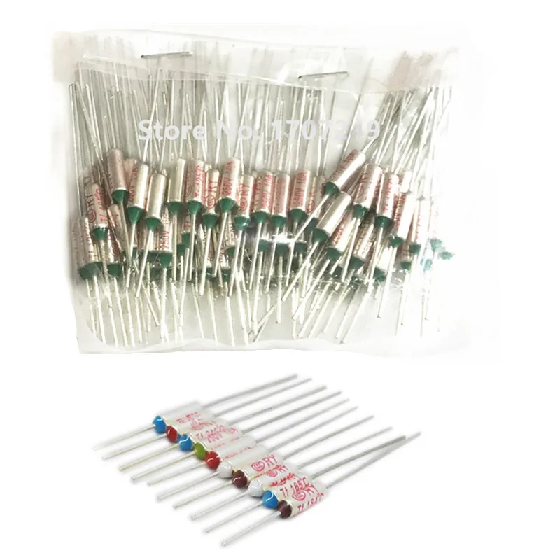 Envío Gratis 100 Uds TF fusible térmico RY 10A 15A 250V Control de temperatura interruptor del termostato 73C 142C 172C 192C 216C 240C grados