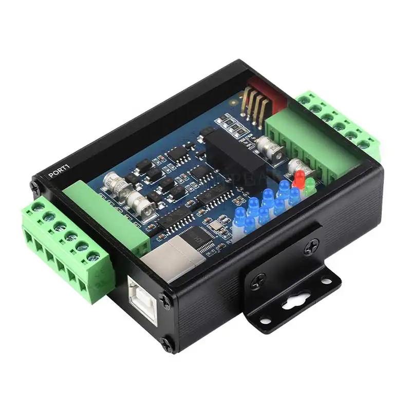 Convertidor industrial aislado USB a 4 canales RS485 (B) UART CH344L para montaje en pared/en riel - imagen 2