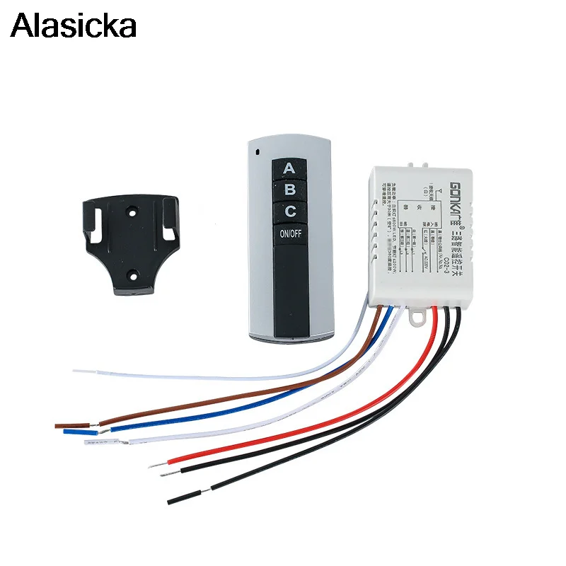 Transmisor de receptor de interruptor de Control remoto inalámbrico de 1/2/3 canales, encendido/apagado, 220V, para lámpara, luz, equipos eléctricos, envío directo - imagen 3