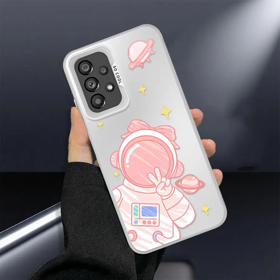 Funda blanda de astronauta espacial de dibujos animados para Samsung Galaxy A26 A36 A53 A55 A54 A73 A52 A51 A56 A72 A35 A71 - imagen 3