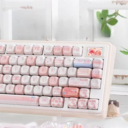 Keycaps MOA Peach Soda Pink para Teclados Mecánicos MX Gaming