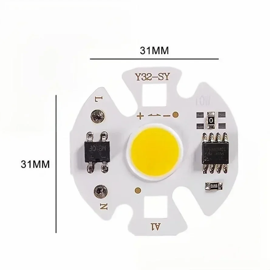 10 Uds Y32 12W controlador uso libre LED COB lámpara Chip bombilla entrada de energía Real para bombilla LED al aire libre reflector blanco frío cálido 220V/110V - imagen 5