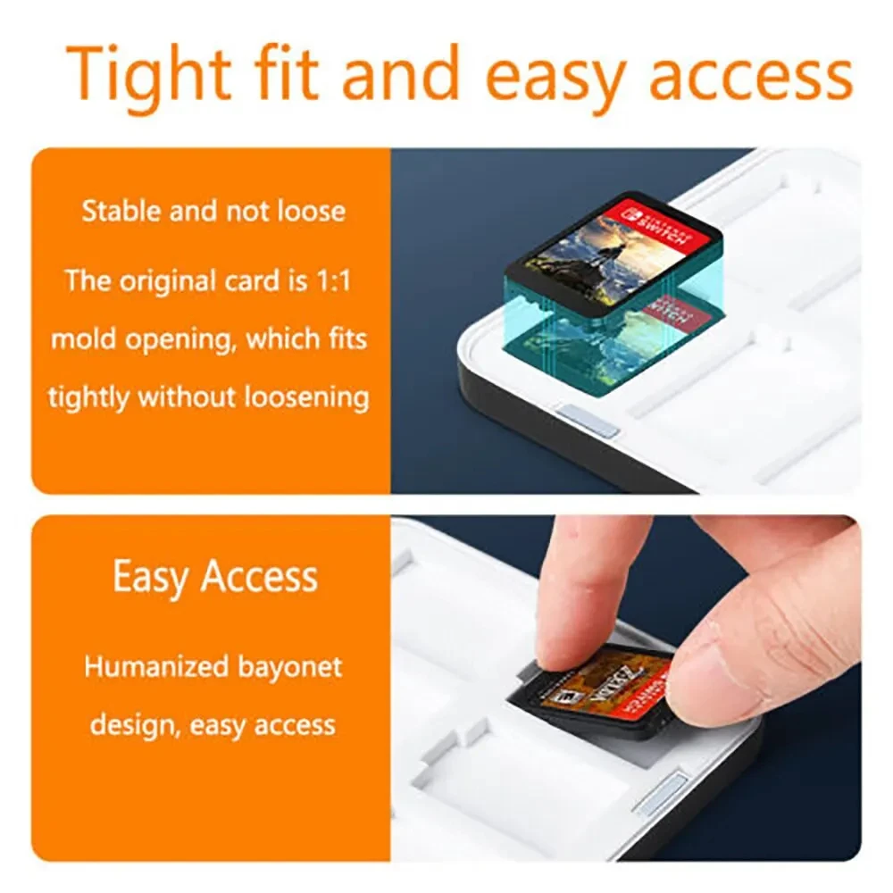 DATA FROG-funda protectora 24 en 1 para tarjetas de juego, caja de almacenamiento de tarjetas de juego de carcasa dura para accesorios Switch/Lite/Oled - imagen 3