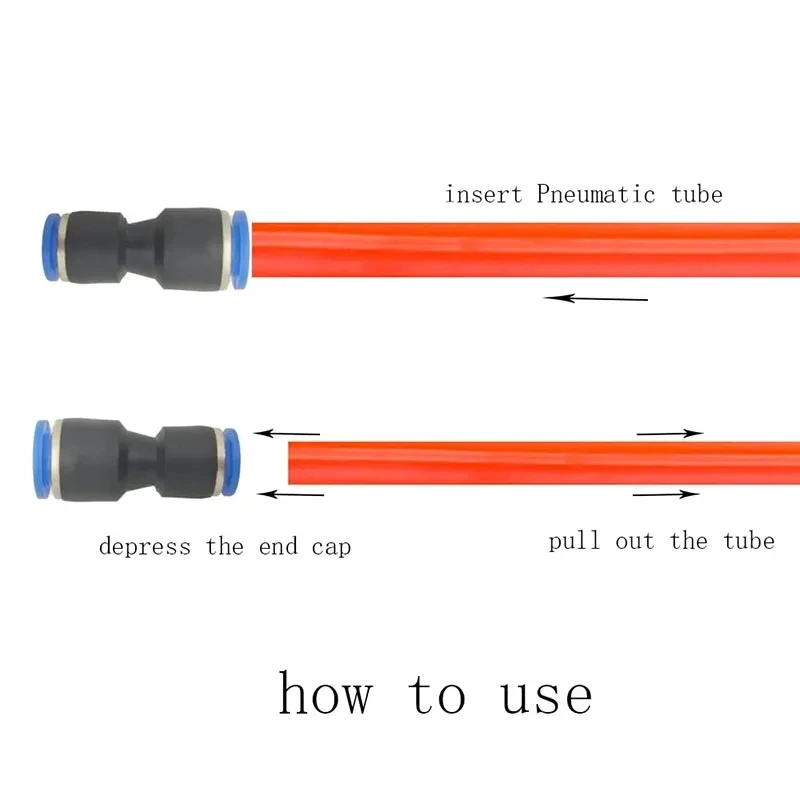 10 Uds accesorios neumáticos conector rápido conectores de tubo de manguera de plástico de aire PU PG 4mm 6mm 8mm 10mm 12mm empuje en Pluglug - imagen 5