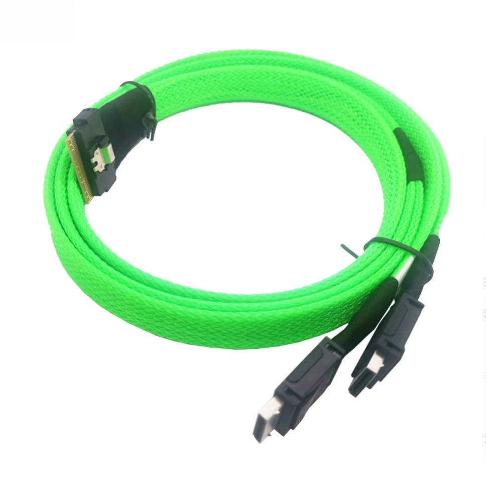 MINI SFF-8654 8I PCIE a SFF-8611 4I X2 Cable interno de servidor de alta velocidad Longitud opcional 0,5 M 1 M - imagen 2