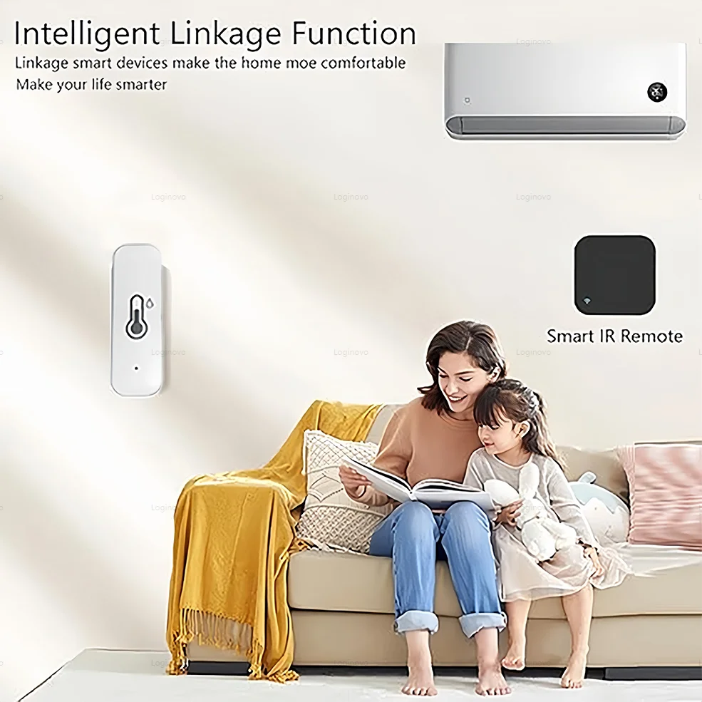 Zigbee-Sensor de temperatura y humedad, Detector de Monitor remoto por aplicación, automatización del hogar inteligente para Alexa, asistente de Google Home 2MQTT - imagen 5