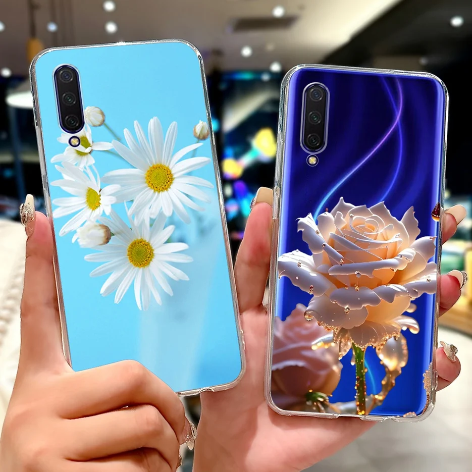 Para Xiaomi Mi CC9 funda Mi A3 Lite de lujo amor corazón pintado funda de silicona suave funda de teléfono para Xiaomi Mi CC9E MiA3 MiCC9 E Shell - imagen 4