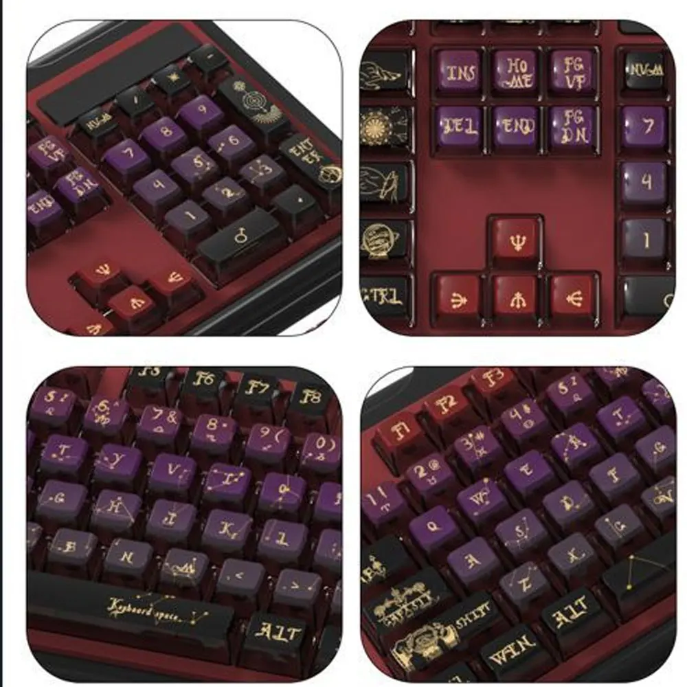 Juego completo de 116 teclas transparentes alrededor de ASA altura PBT sublimación térmica para teclado mecánico 61 68 75 87 104 - imagen 5