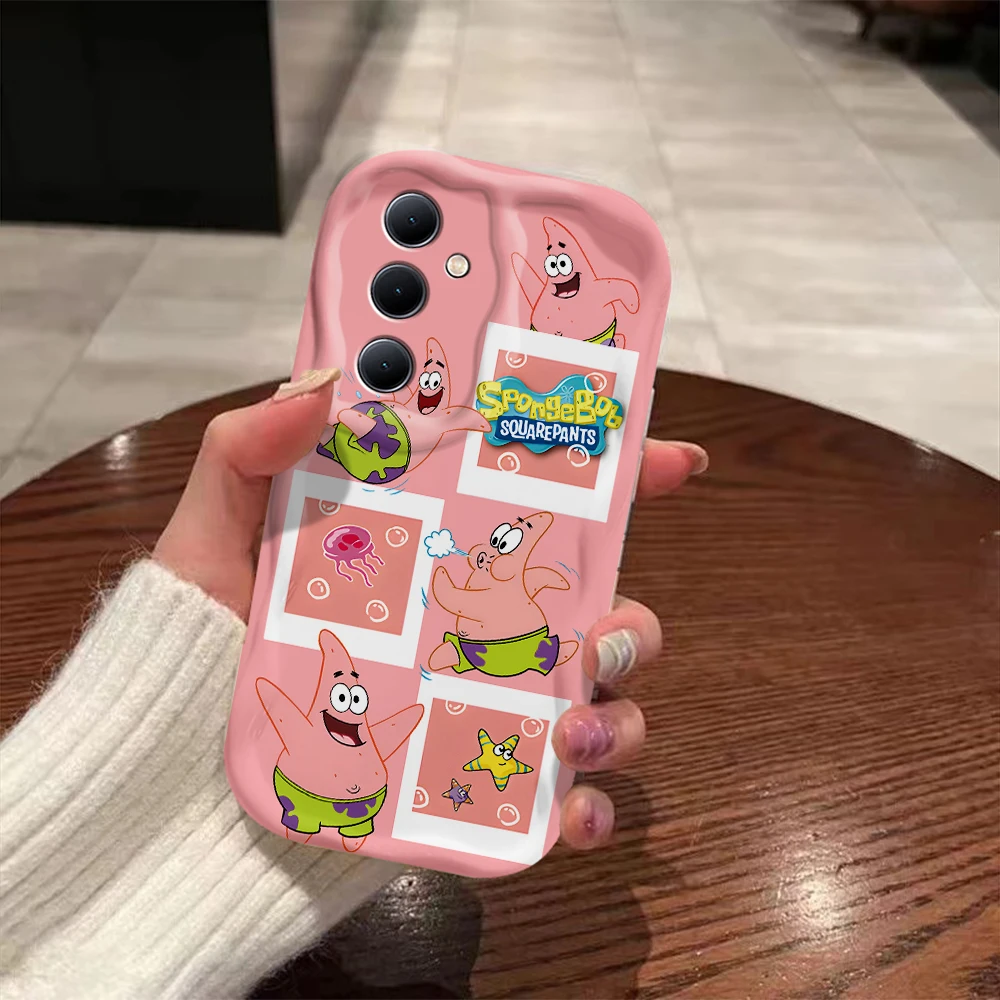 Funda bonita de Bob Esponja Patrick Stars 3D Wave para iPhone 15 14 13 12 11 Pro Max Mini X XR XSMAX 8 7 6S Plus, funda de silicona suave - imagen 4