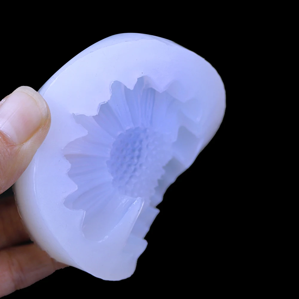 Molde de silicona suave para colgante de cera, decoración de jabón de flores, aromaterapia, transparente, 3D, para una vida mejor, 1 unidad - imagen 3