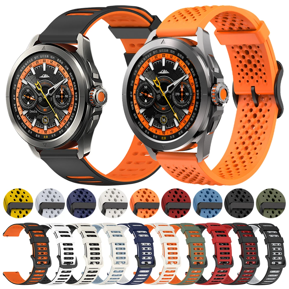 Correa transpirable de silicona de 22mm para Xiaomi Watch S2 46/42mm S3 S4 Correa deportiva Xiaomi Watch color 2 S1 Active/Pro Mi pulsera de reloj