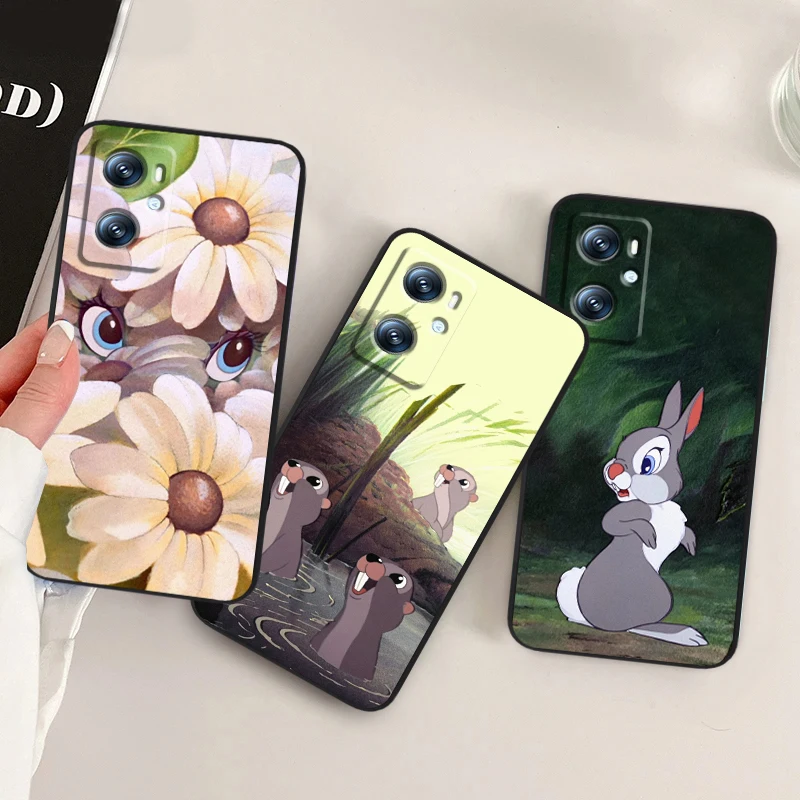 Disney Bambi Animation para OPPO Find X5 X3 X6 A54S A5 A94 A16 A53S A57 A74 A72 A98 A78 A96 A9 5G, funda negra de TPU para teléfono