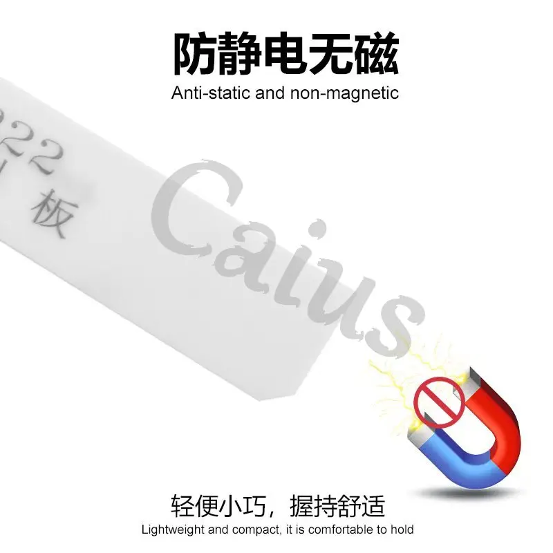 CAIUS-rascador de cerámica antiestático, bisel no magnético, resistente a altas temperaturas, IC CPU, hebilla oblicua, herramienta de reparación de raspador de estaño - imagen 4