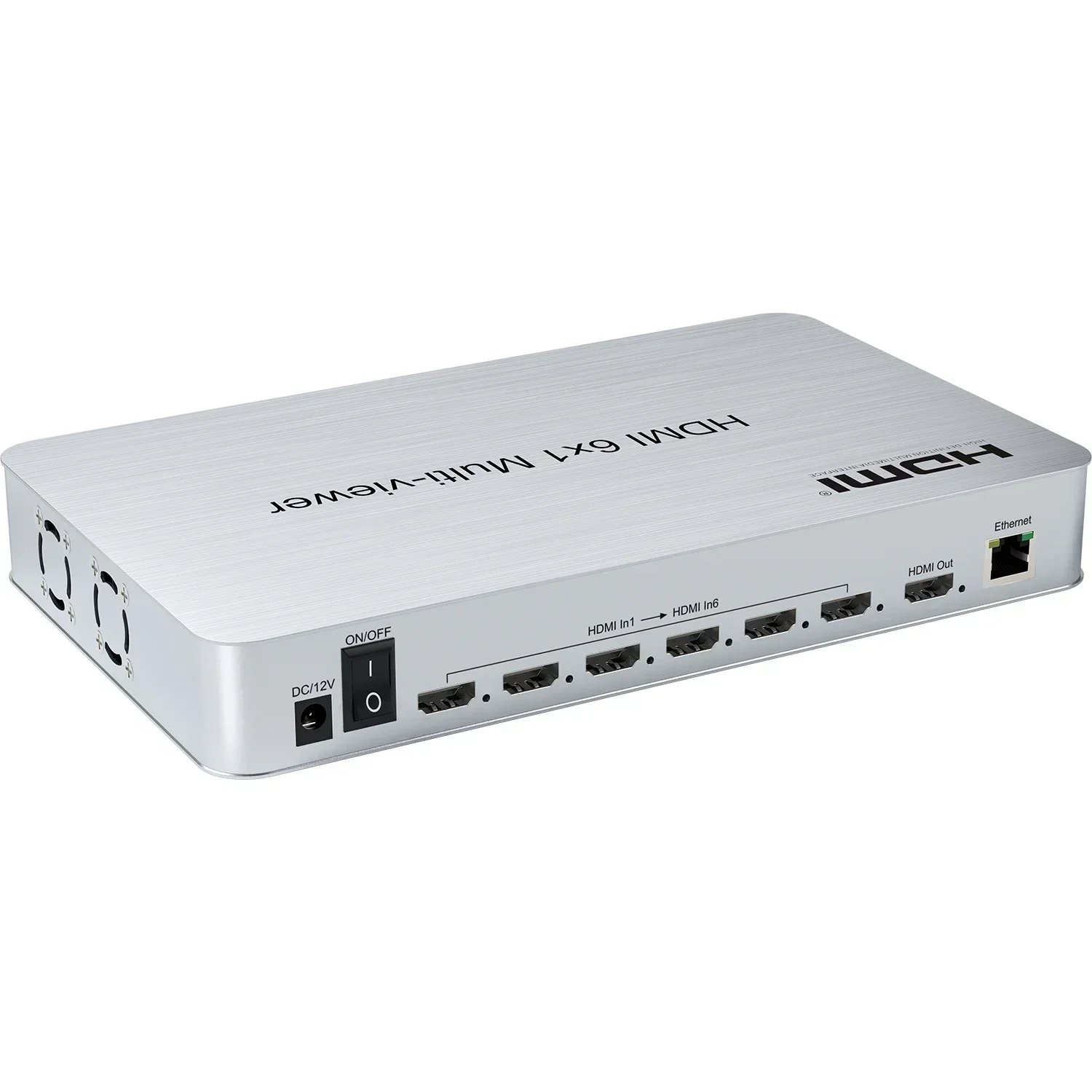 1080p 4K60 6x1 HDMI multivisor 6 canales divisor de pantalla de vídeo 4x1 Quad multivisor interruptor continuo compatible con PIP POP USB RS232 - imagen 4