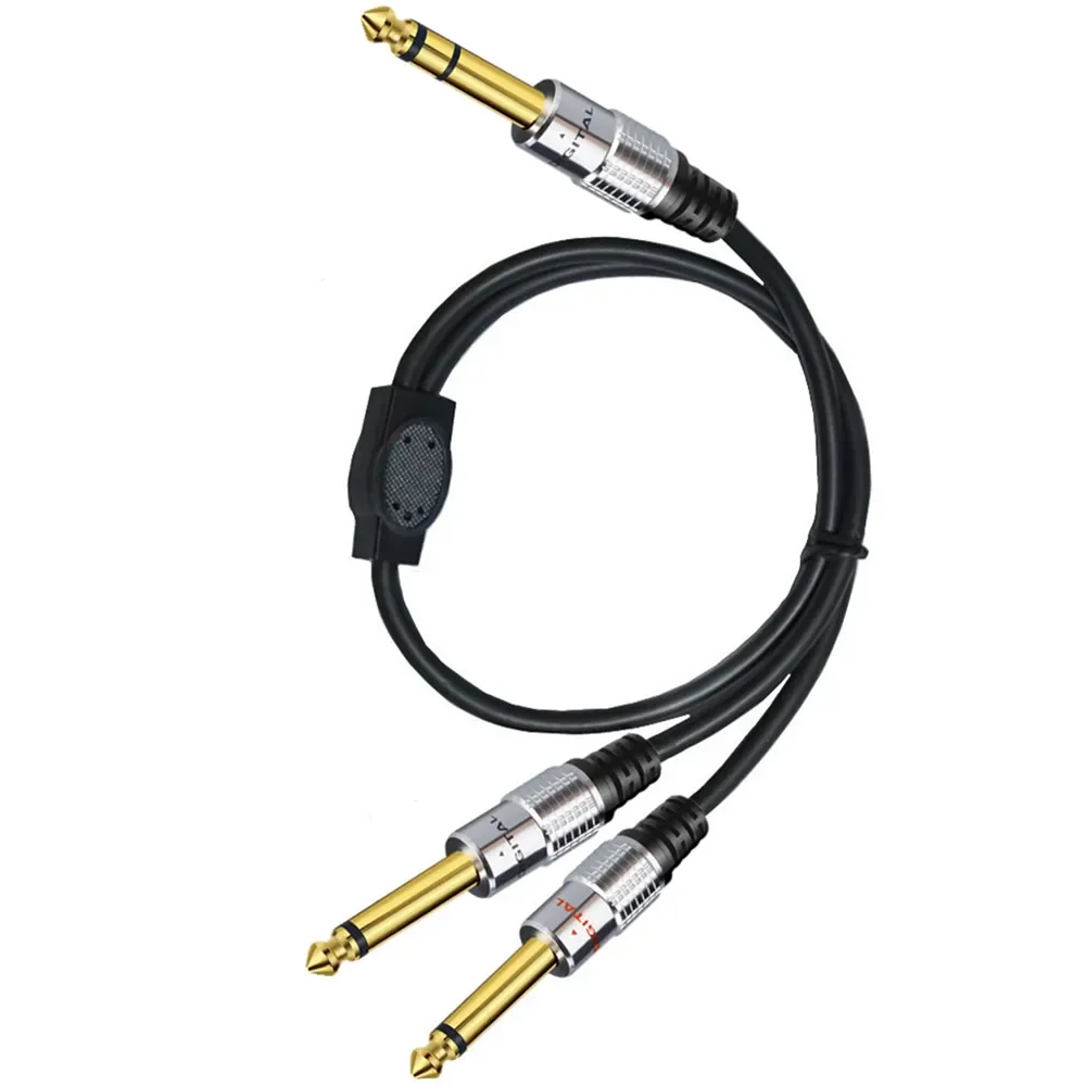 Cable de inserción divisor en Y estéreo TRS de 1/4 pulgadas, conector macho de 1/4 pulgadas a cable de audio mono de ruptura TS macho dual de 1/4 pulgadas (6,35 mm) de 0,5 m; - imagen 4