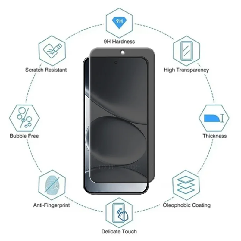 4 Uds para Xiaomi Redmi Note 15 5G vidrio Redmi Note 15 5G Protector de pantalla 9H HD privacidad vidrio templado antiespía Redmi Note 15 5G - imagen 2