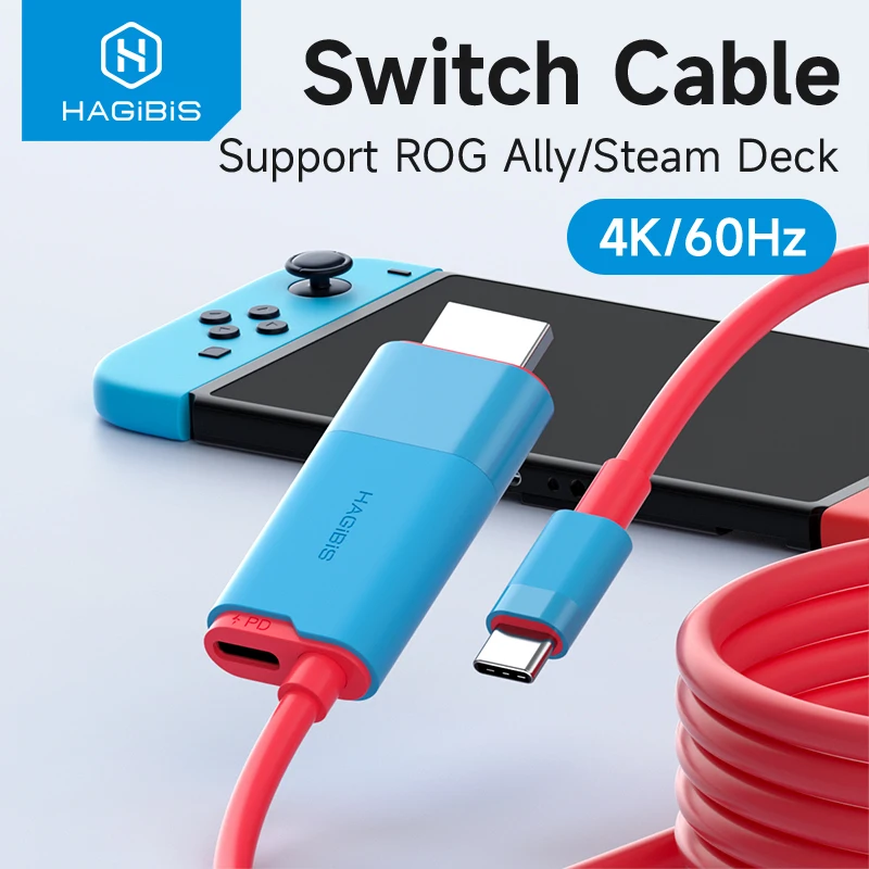 Dock USB-C HDMI 4K 60Hz 100W para Switch y Steam Deck