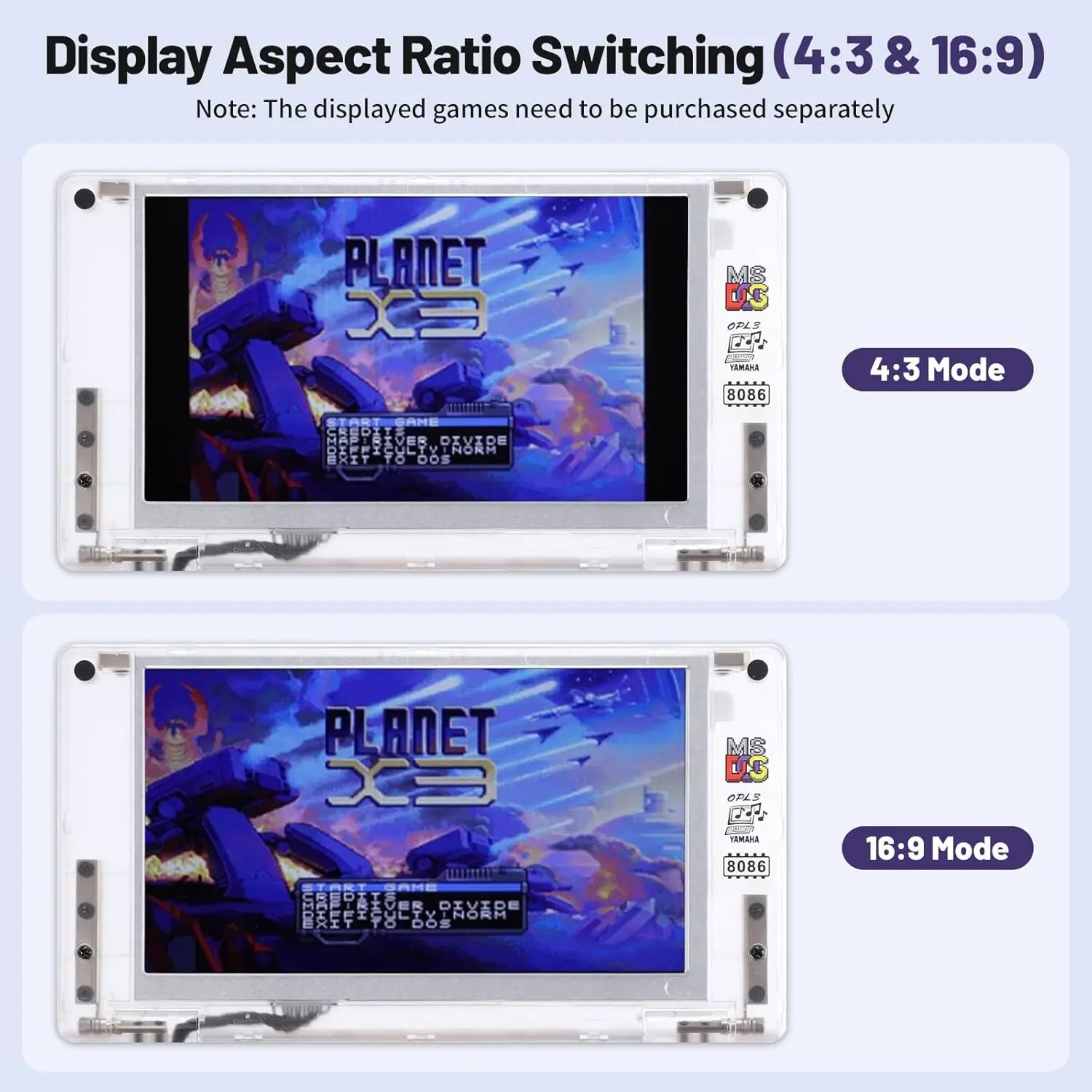 Computadora portátil Retro Pocket8086 CPU PC-XT, miniordenador portátil de 6,0 pulgadas compatible con sistema MS-DOS Windows 3.0, CPU 8088 8086, 512M - imagen 4