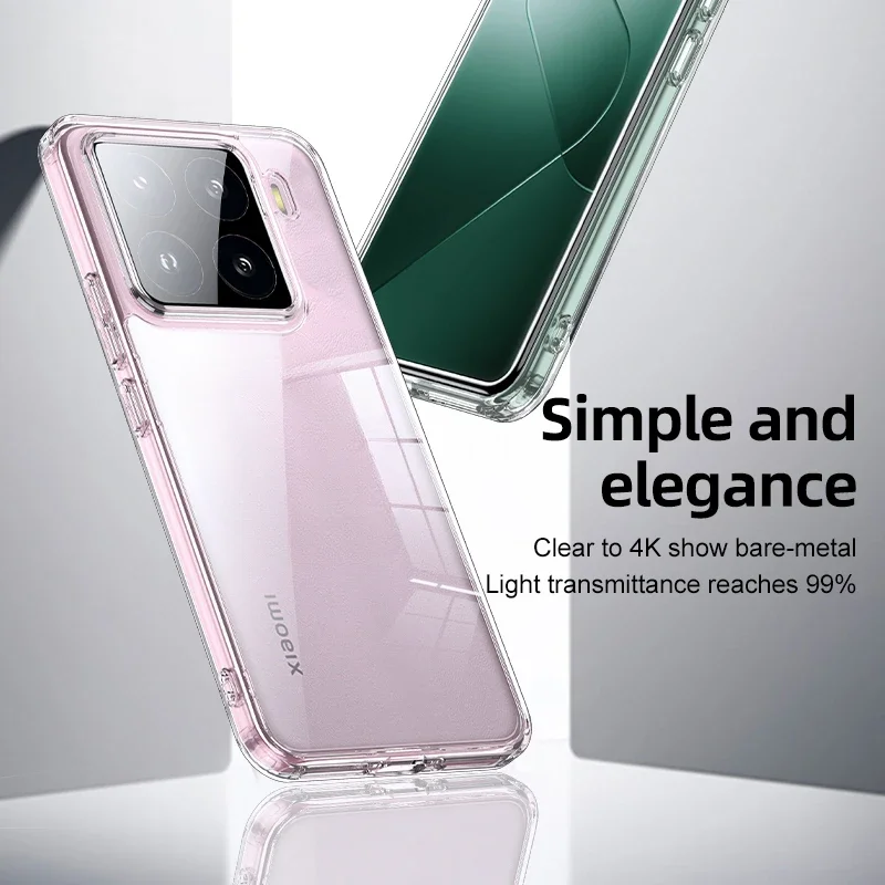 Para Xiaomi 15,15 Pro funda transparente de PC dura a prueba de golpes protección de cámara cubierta transparente - imagen 4