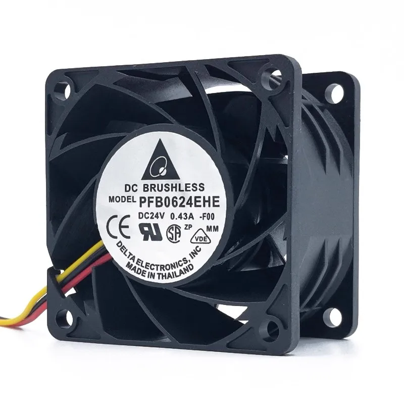 Nuevo original 6038 6CM 24V 0.43A PFB0624EHE DC convertidor de frecuencia ventilador de refrigeración de doble rodamiento de bolas