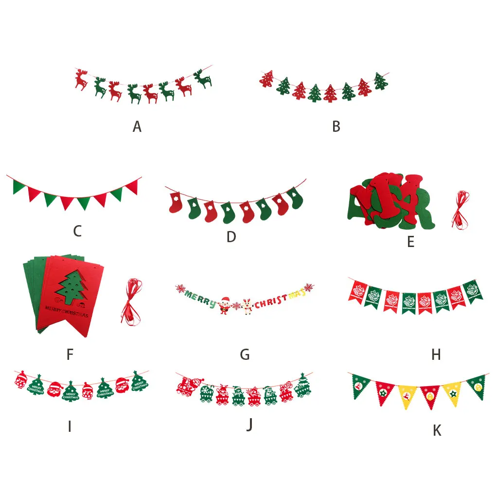 Suministros de fiesta para recordar, banderines navideños, regalos de Navidad, patrones exquisitos, letras multicolor - imagen 5