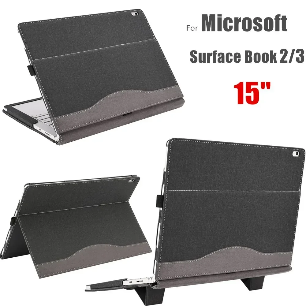 Funda para portátil de 15 "Microsoft Surface Book 2 3 funda tipo libro con soporte para Surface Book 3 fundas para portátil de 15 pulgadas